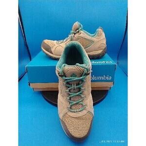 Columbia Shoes Access Point II Waterproof Size 8 Oxford Tan + Teal YL5379-212